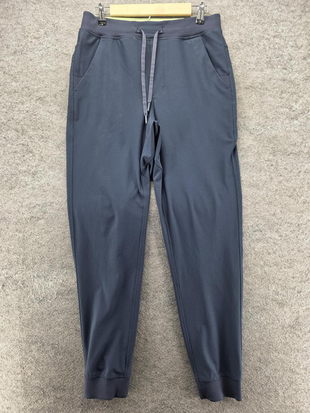 Birddogs Pants Mens L Blue Jogger Microfiber Elastic Waist Lined Pockets Stretch